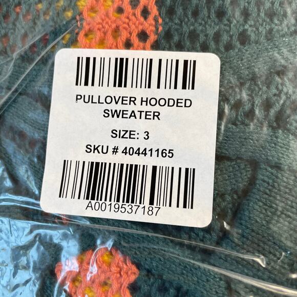 Torrid NWT Open Stitch Pullover Fringe Hem Sweater Size 3X Kangaroo Pocket Boho - Picture 6 of 8